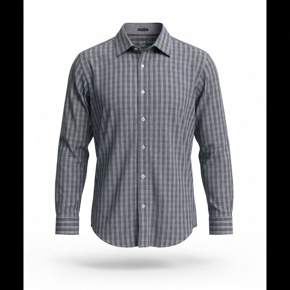 Bugatti Uomo Men's Long Sleeve Button-Down Shirt Size XL Flip Cuff